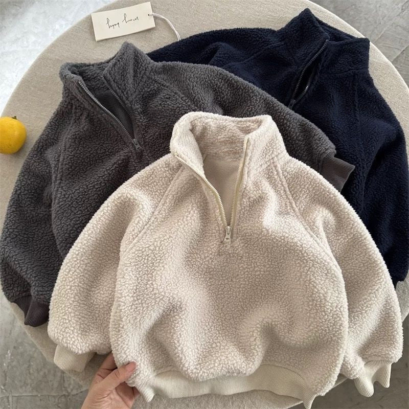 Baby embroidery pullover sweater children's hoodie