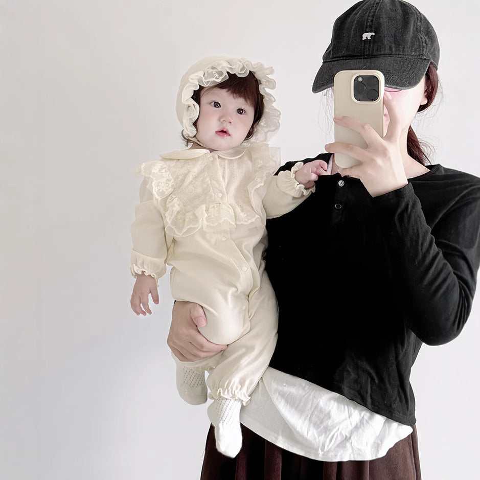 Newborn Baby Clothes Full Moon First Birthday Romper Princess Bodysuit