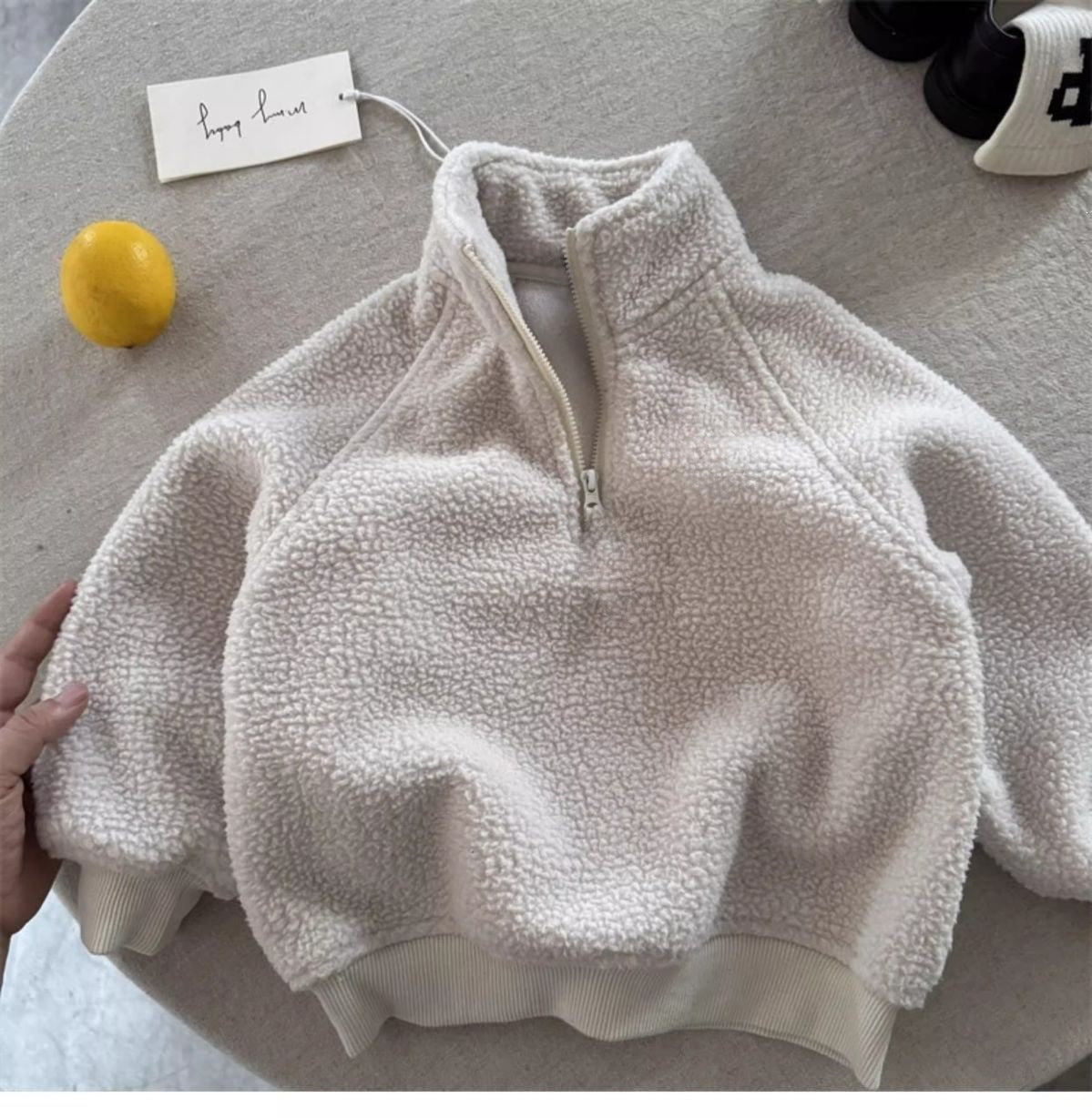 Baby embroidery pullover sweater children's hoodie