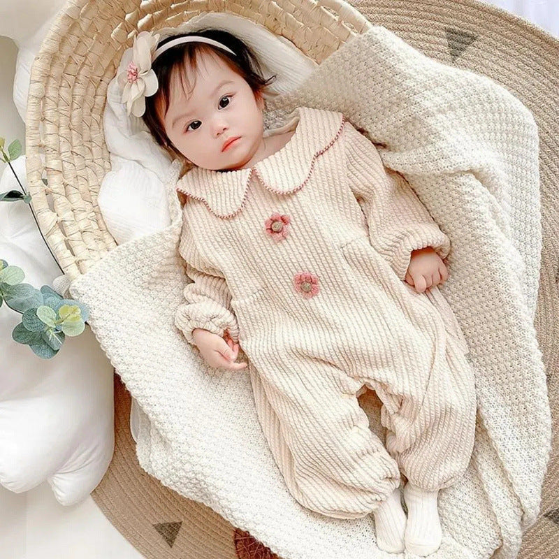 Baby Romper Princess Style Girls' Bodysuit Thickened Warm Newborn Outfit