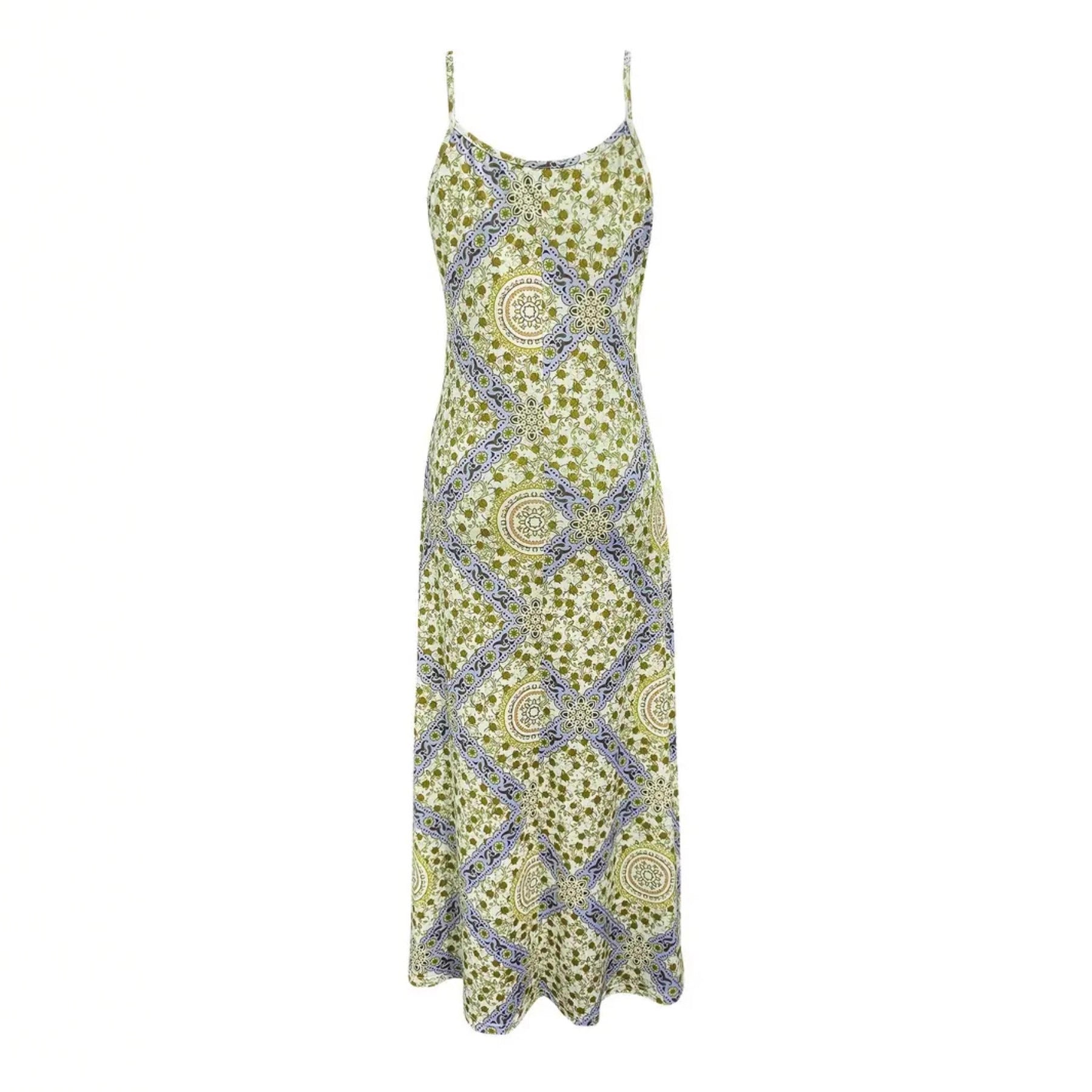 Printed Strapless Backless Maxi Dress