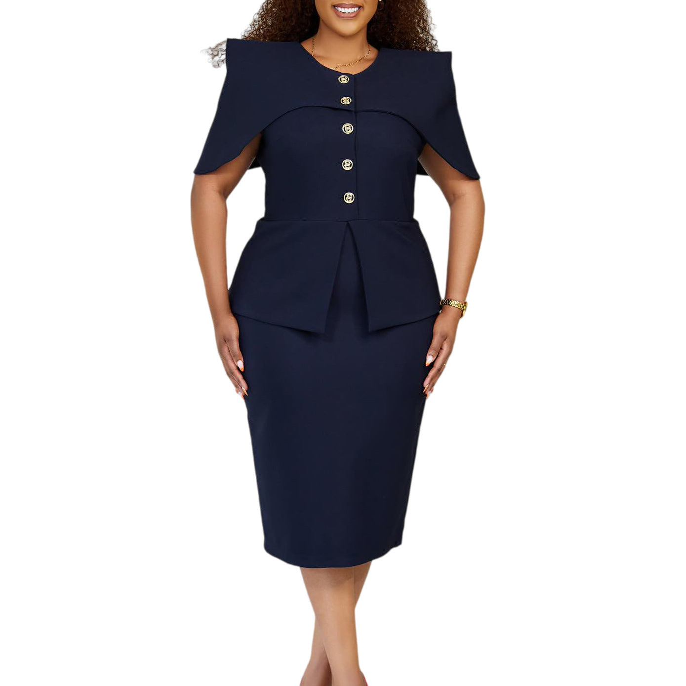 Button up hip dress