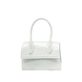 Fashion Crocodile Pattern PVC Women Top Handle Purse Jelly Color Brand Crossbody Bag  Summer Mini Beach Handbag