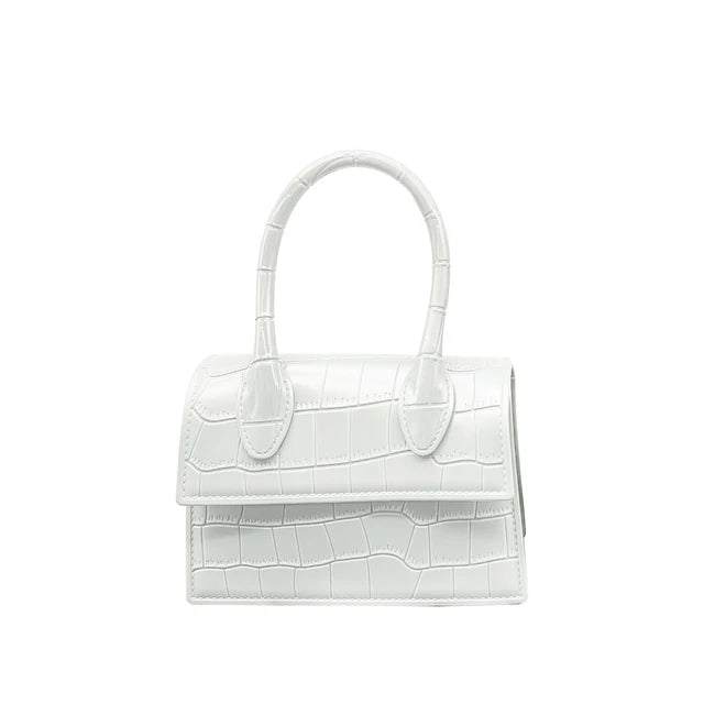 Fashion Crocodile Pattern PVC Women Top Handle Purse Jelly Color Brand Crossbody Bag  Summer Mini Beach Handbag