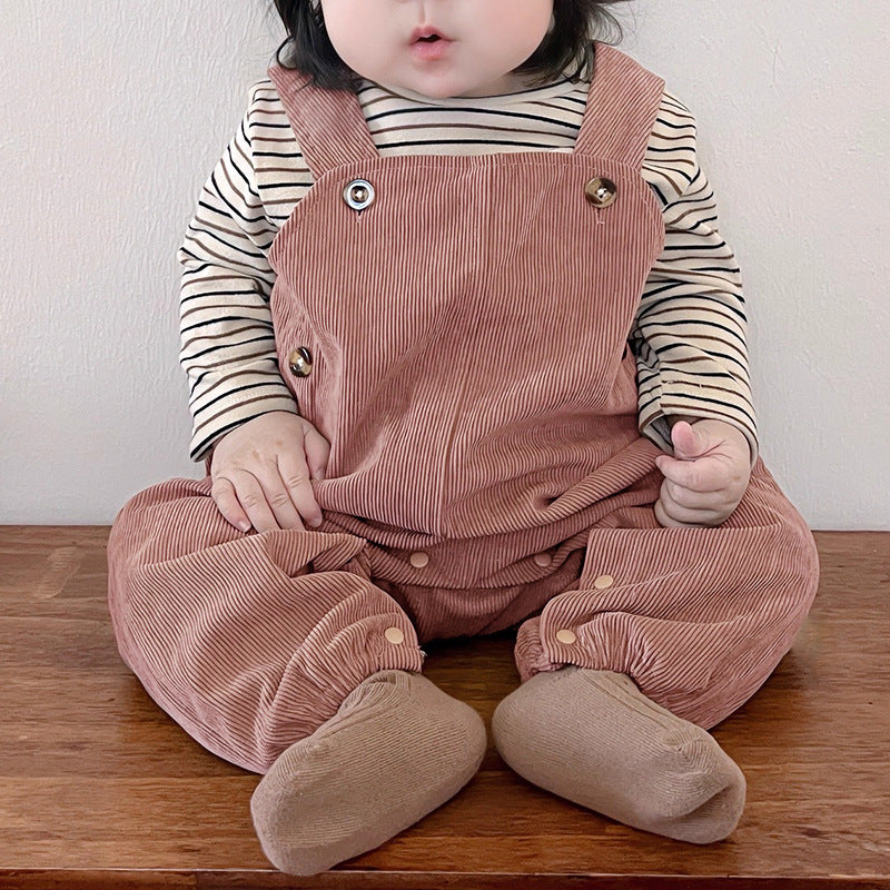 Loose and versatile corduroy outdoor climbing suit