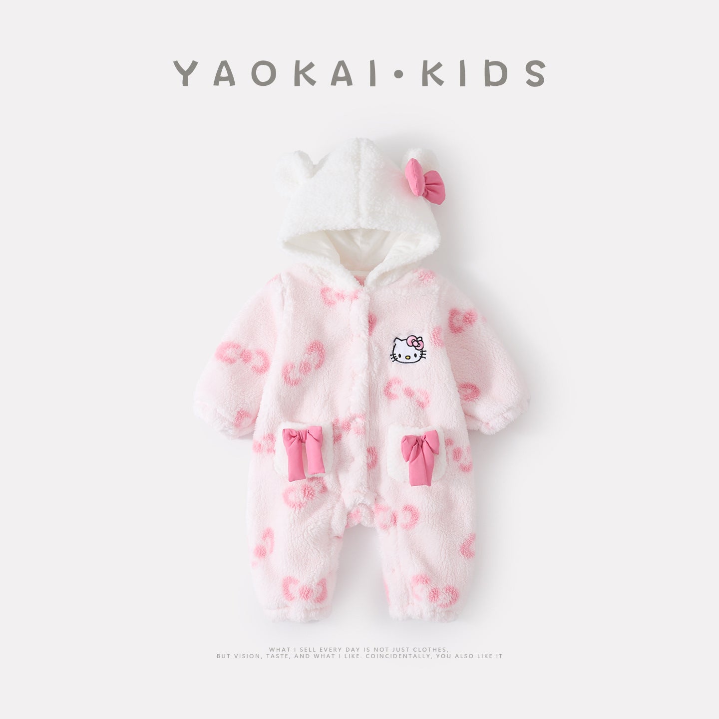 Printed Hooded Fleece Bodysuit for Baby Girls, Butterfly Print Warm Onesie