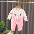 Baby Warm Onesie for Boys and Girls, Fleece-Lined Thickened Bodysuit, Outerwear for Newborns