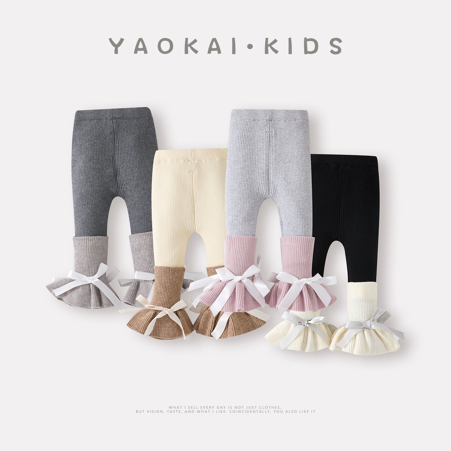 Baby Girls Fleece Lined Thick Knit Pants Cute Bow Bottoming Pants for Toddlers