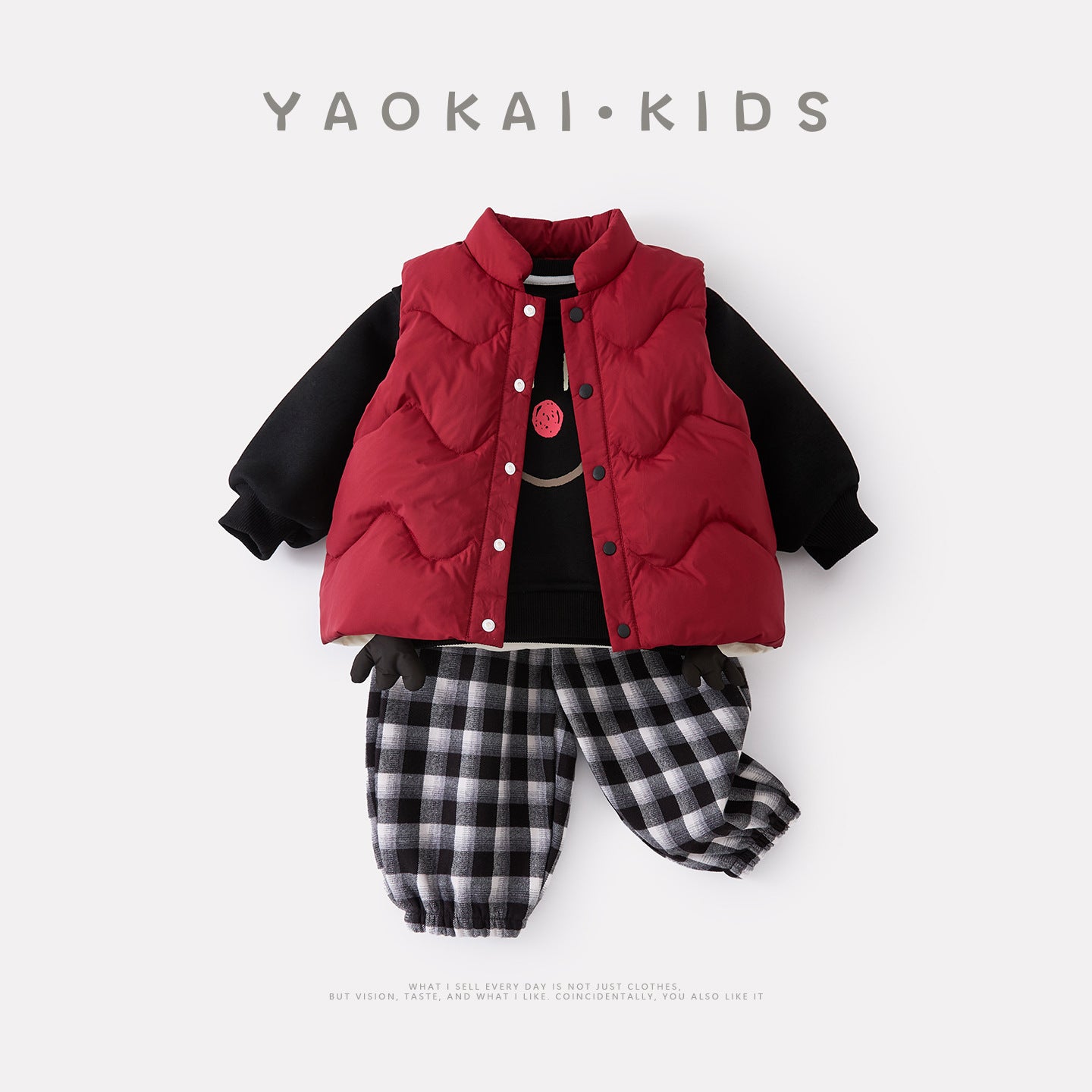 Thickened Vest Set for Toddlers and Babies, Boys' Outerwear with Fleece Hoodie and Pants