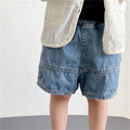 Casual loose children's denim shorts