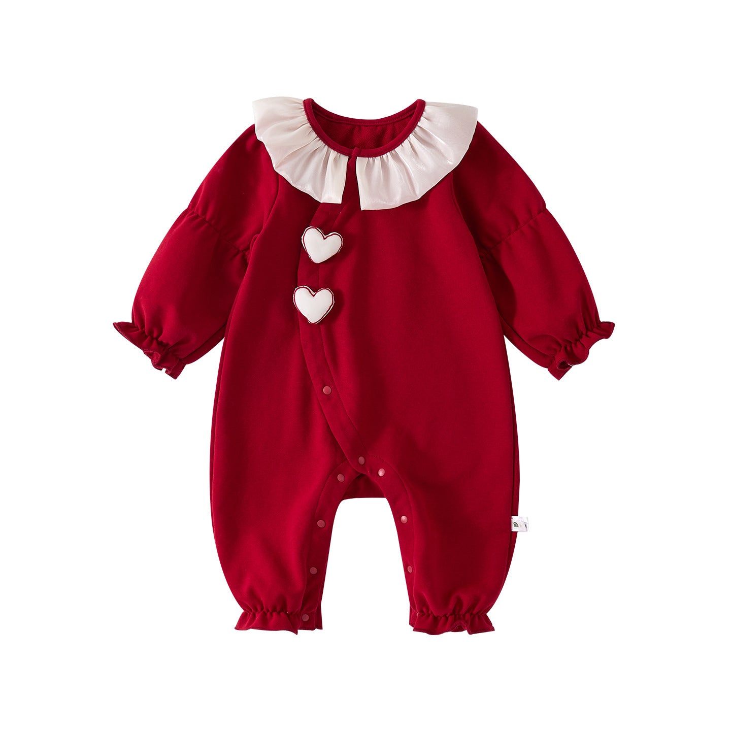 Stylish Patchwork Bodysuit for Newborns, Long Sleeve Crawling Suit