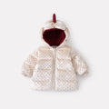 Hooded Polka Dot Cotton Clothing Set for Girls, Stylish Thick Warm Three-Piece Outfit