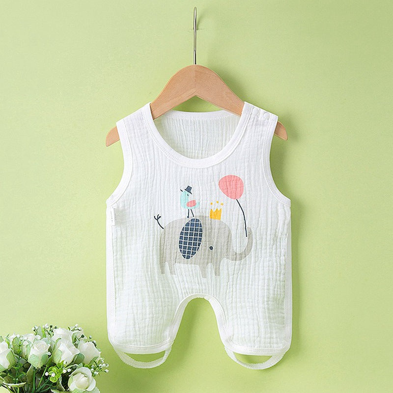 Baby Breathable Muslin Half-Back Legged Belly Warmer for Newborns