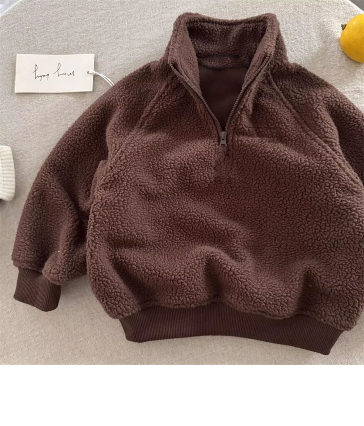 Baby embroidery pullover sweater children's hoodie