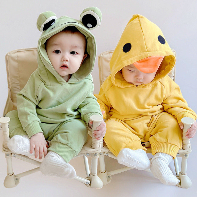Cute Baby Onesie Long Sleeve Hooded Outfit for Boys and Girls Newborn
