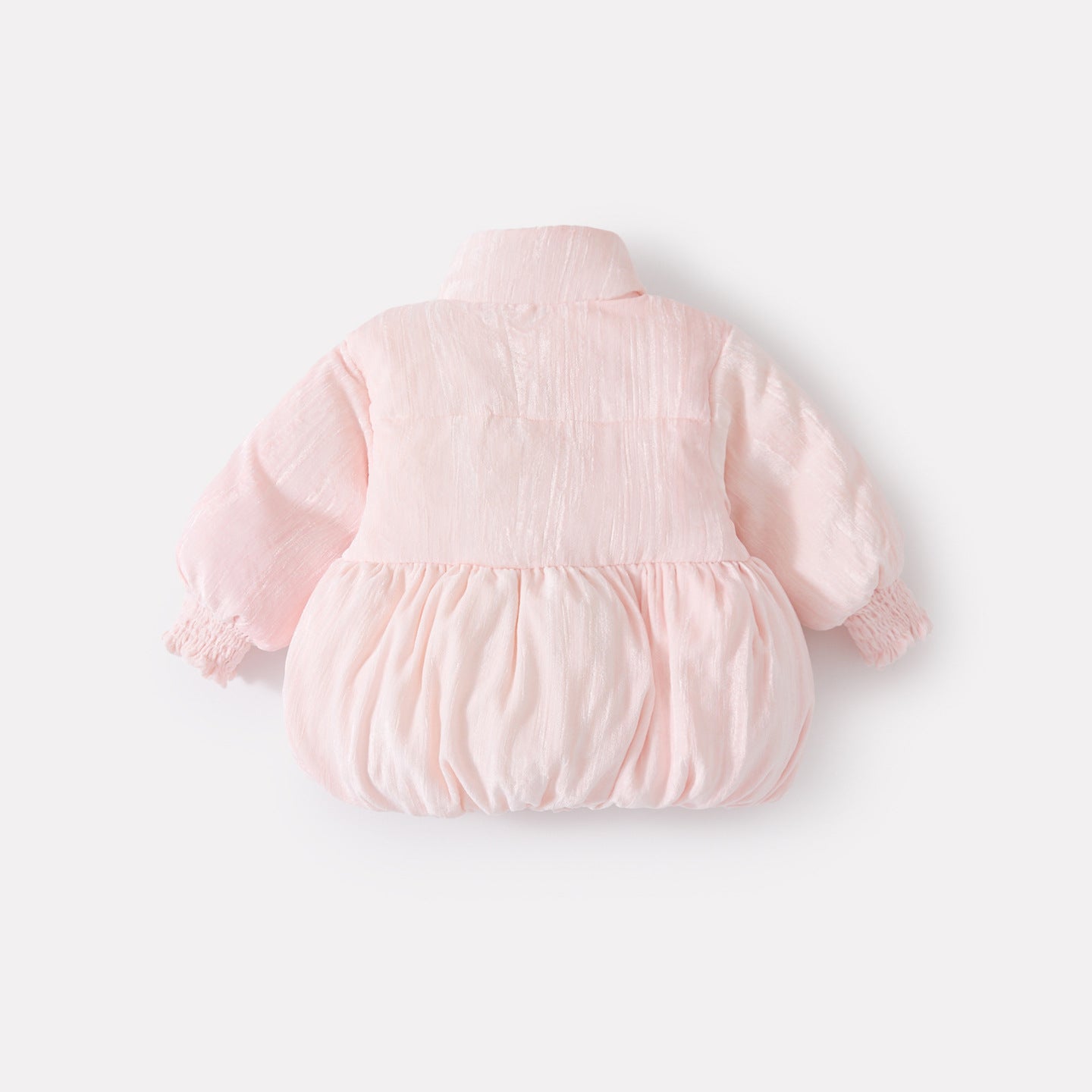 Fleece-Lined Thick Velvet Cotton Coat Set for Baby Girls, Two-Piece Outfit with Bottoms