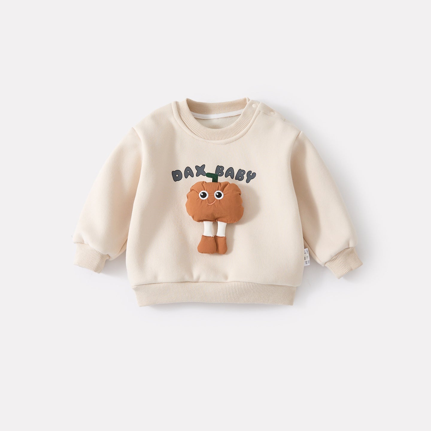 Fleece-Lined Thickened Baby Hoodie Set with 3D Top and Sweatpants Two-Piece Outfit