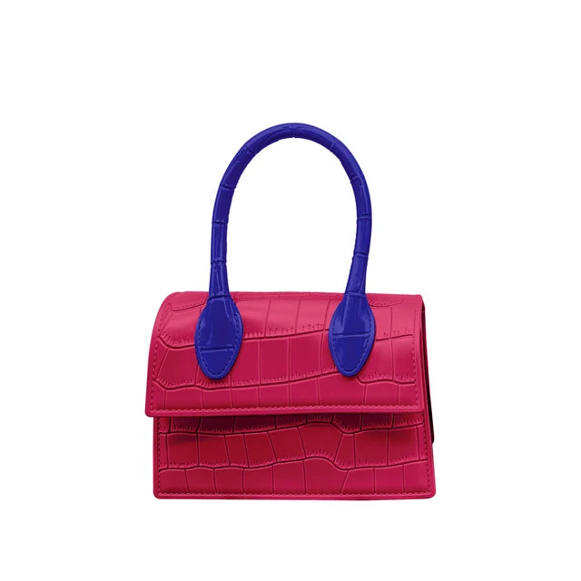 Fashion Crocodile Pattern PVC Women Top Handle Purse Jelly Color Brand Crossbody Bag  Summer Mini Beach Handbag