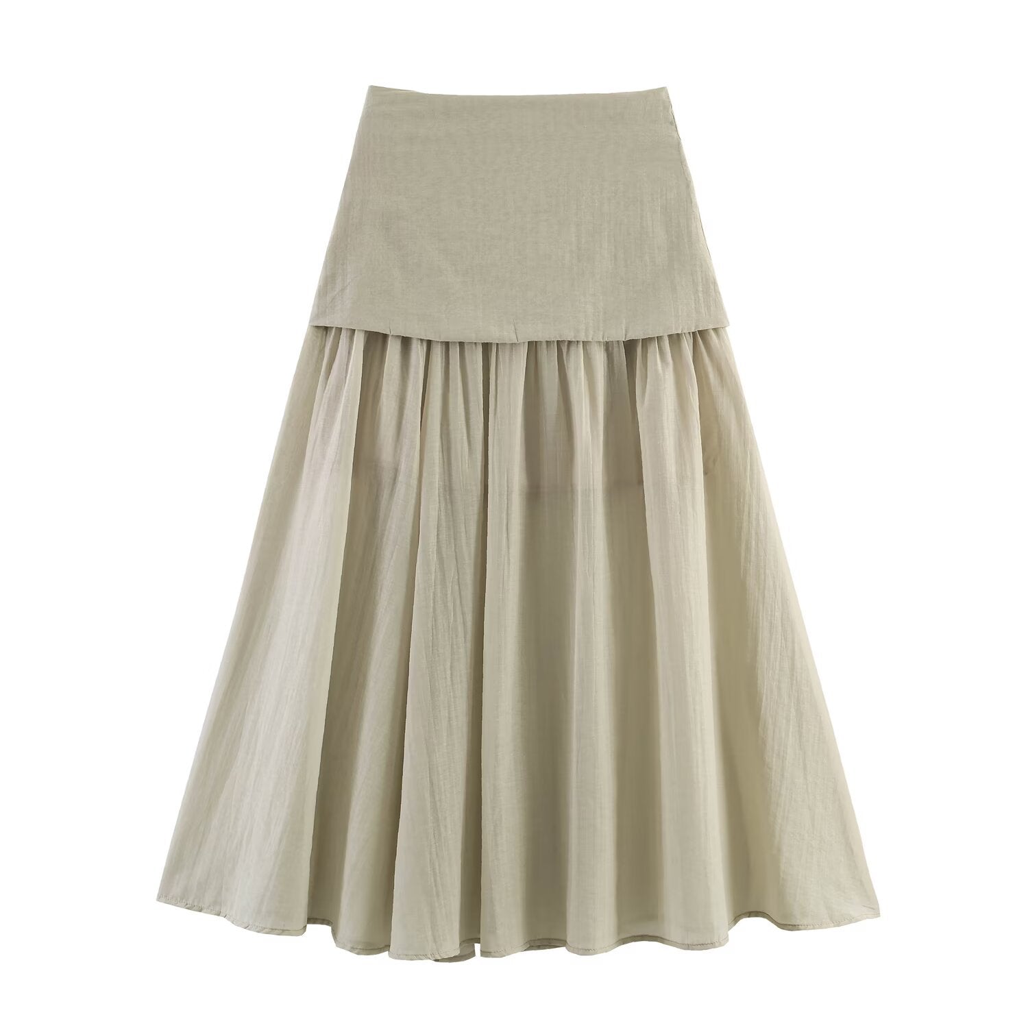 Half length skirt with a double layered curtain that covers the flesh