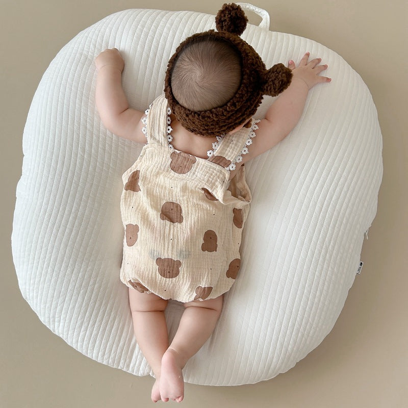 Cute Baby Triangular Romper Infant Bodysuit Newborn Cotton Muslin Onesie