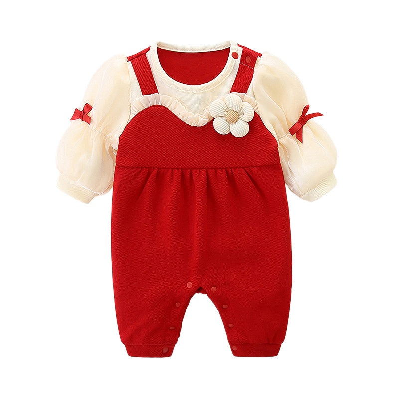 Full Moon Newborn Baby False Two-Piece Romper