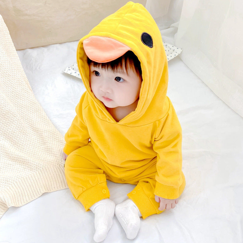 Cute Baby Onesie Long Sleeve Hooded Outfit for Boys and Girls Newborn