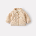 Cotton-Padded Thick Outerwear Set, Baby Fleece Lined Bottom Shirt and Sweatpants Three-Piece Fashion Set