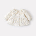 Floral Cotton Jacket Set for Baby Girls, Quilted Coat with Fleece Lined Bottoms