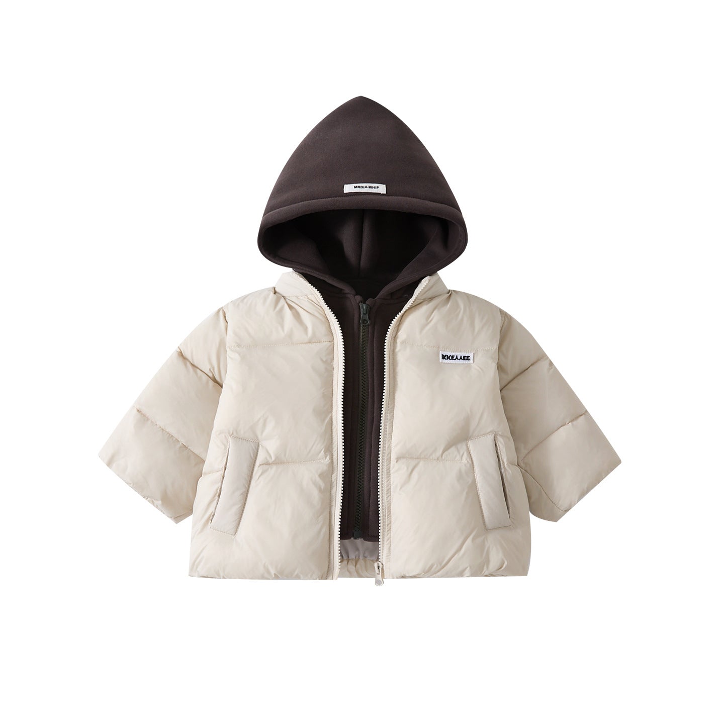 Thickened Fake Two-Piece Cotton Coat Set Baby Cotton Jacket Plaid Pants Two-Piece Set