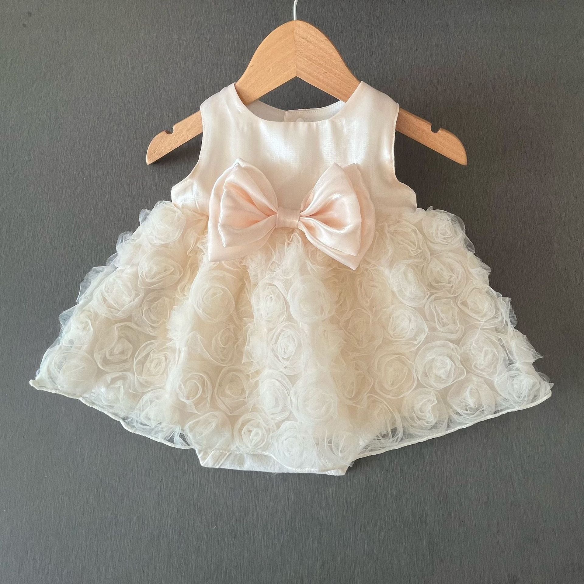Kids Rose Dress Birthday Children's Formal Dress Princess Dress First Birthday