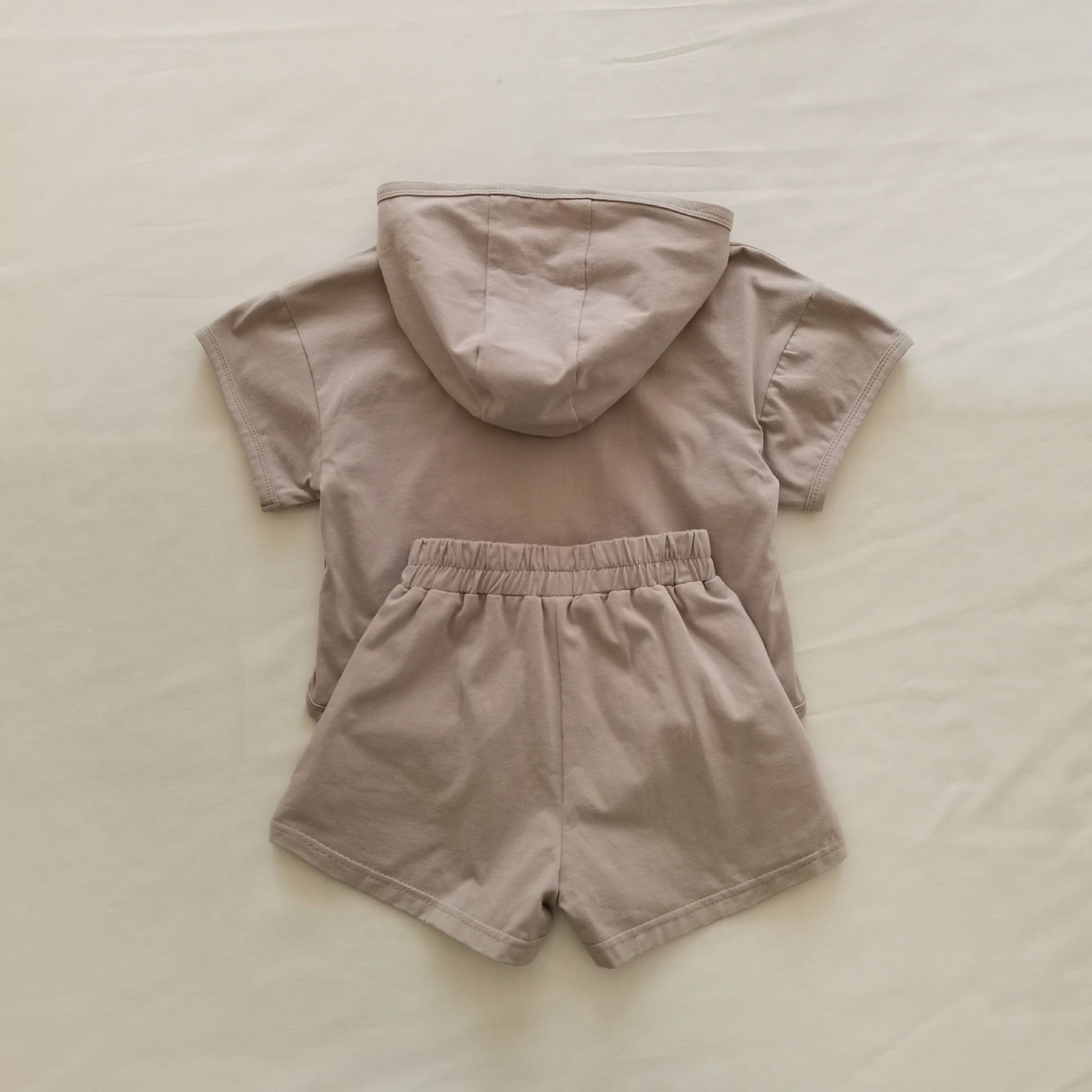 Letter hooded casual loose children's clothing two-piece set
