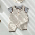 Baby and toddler casual round neck sleeveless hoodie crawling suit