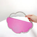 Whimsical New Evening Bag for Women, Handbag with Rhinestone Cloud Design, Chain Strap Crossbody Bag