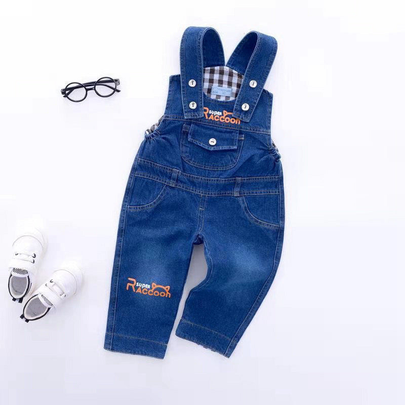 Children's Denim Pants Unisex Baby Overalls Infant Jumpsuit Toddler Coverall Loose Adjustable