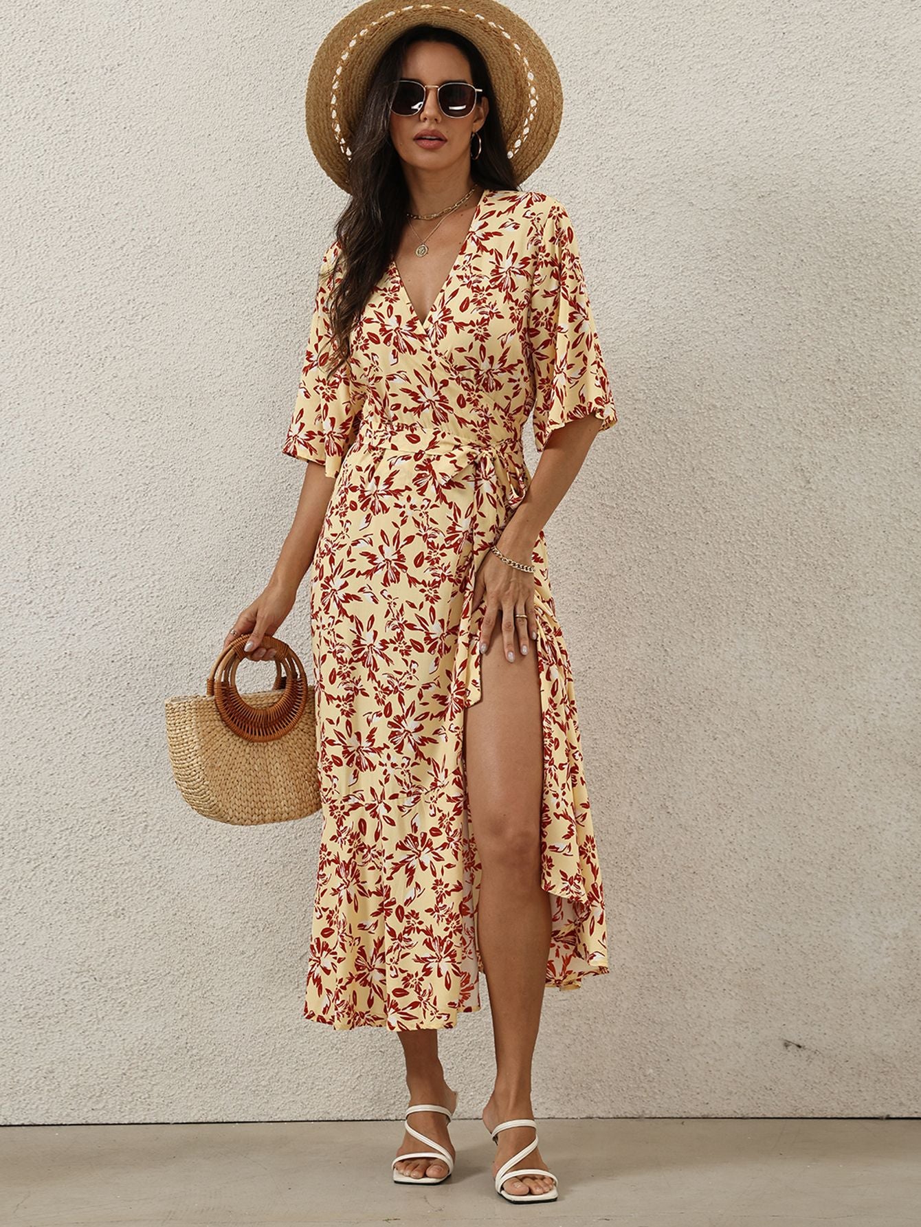 Strap bow wrapped hip skirt for women