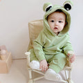 Cute Baby Onesie Long Sleeve Hooded Outfit for Boys and Girls Newborn