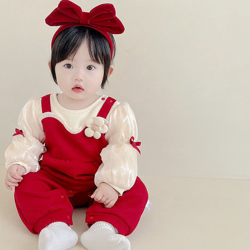 Full Moon Newborn Baby False Two-Piece Romper