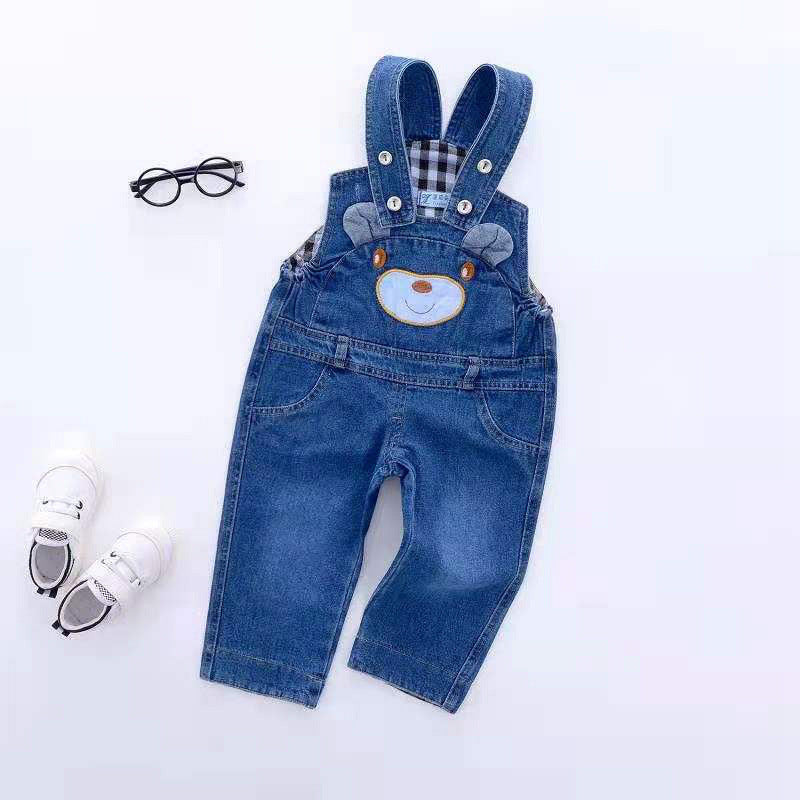 Children's Denim Pants Unisex Baby Overalls Infant Jumpsuit Toddler Coverall Loose Adjustable
