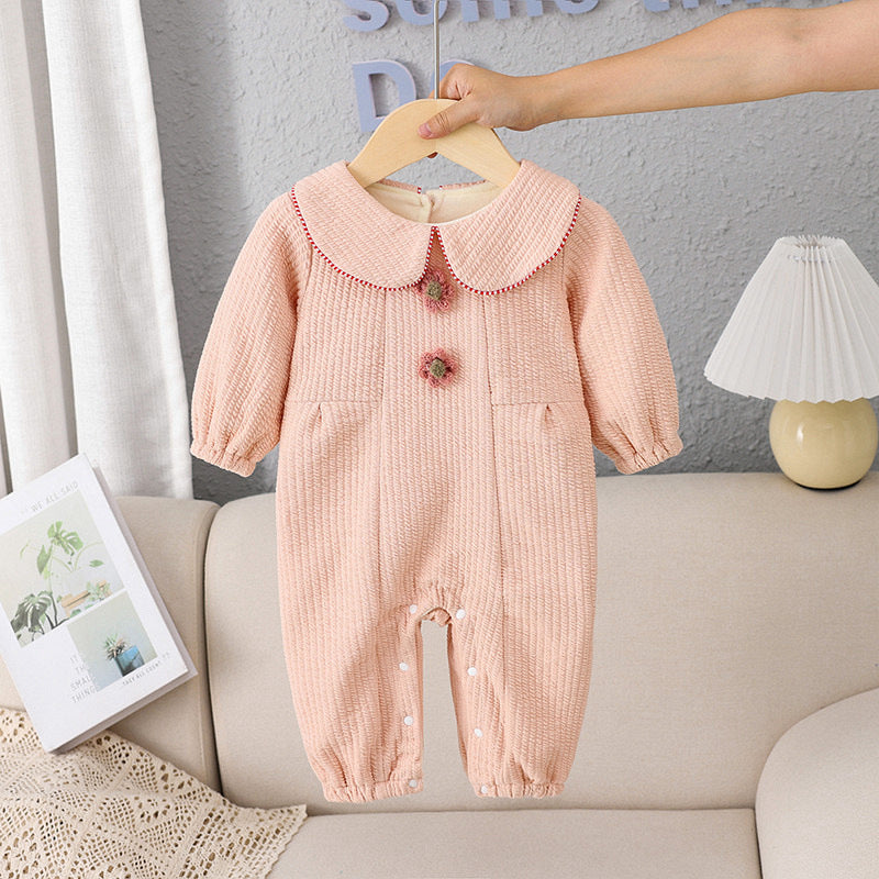 Baby Romper Princess Style Girls' Bodysuit Thickened Warm Newborn Outfit