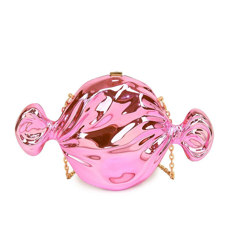 Fashion niche candy acrylic bag, forest style soft girl cute and versatile chain crossbody small round bag