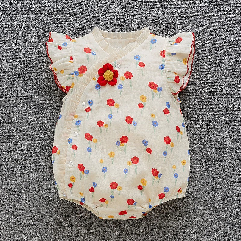 Baby Girl Triangular Romper Infant Bodysuit Newborn Baby Onesie Lightweight