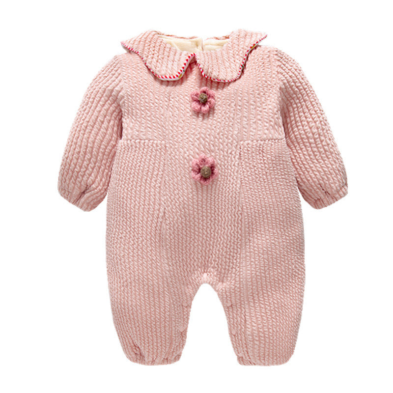 Baby Romper Princess Style Girls' Bodysuit Thickened Warm Newborn Outfit