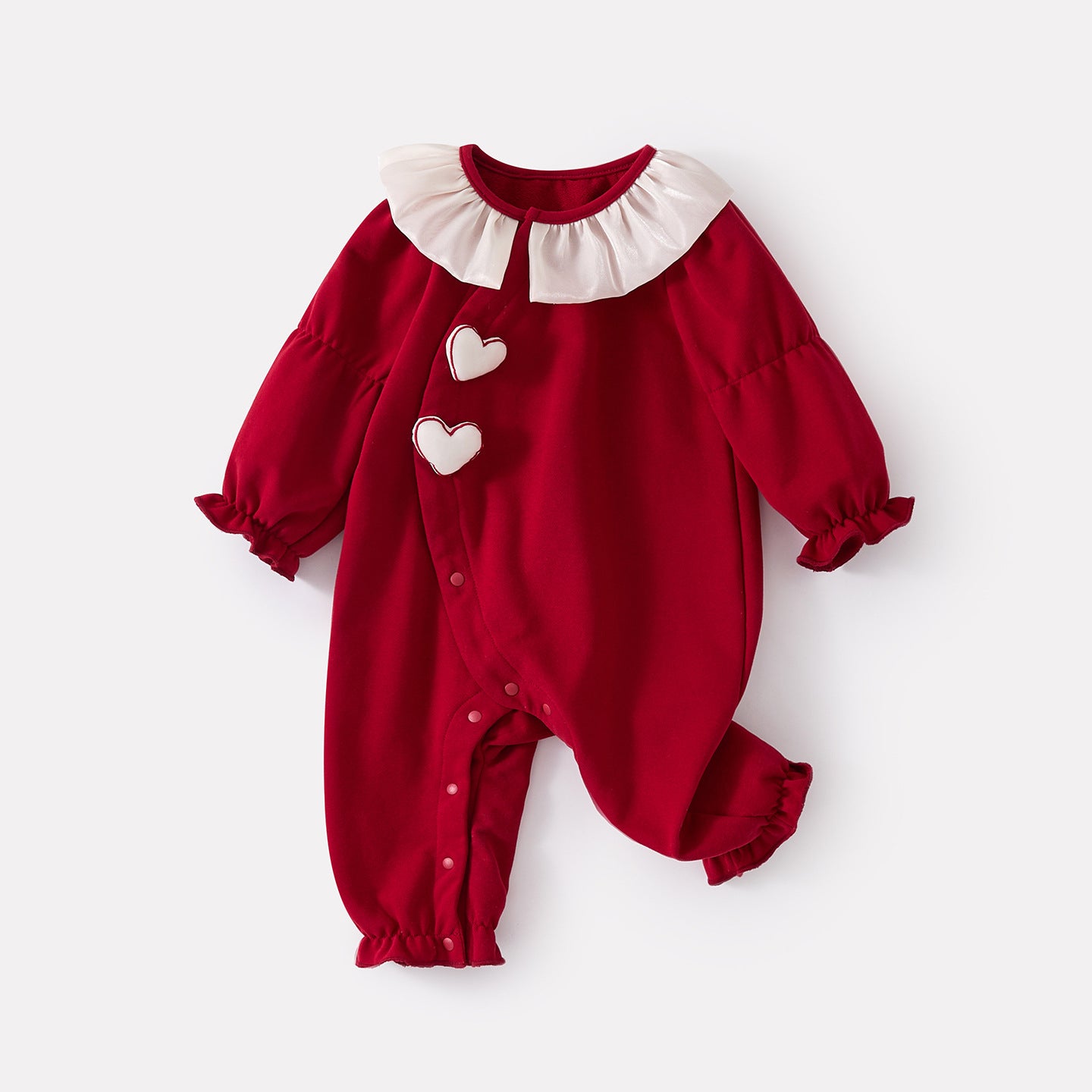 Stylish Patchwork Bodysuit for Newborns, Long Sleeve Crawling Suit