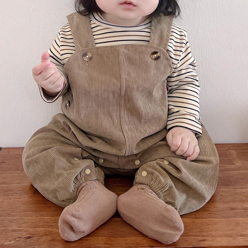 Loose and versatile corduroy outdoor climbing suit
