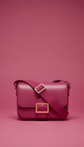 Magenta Buckle Crossbody Bag