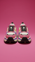 Chunky Platform Sneakers Faux Leather